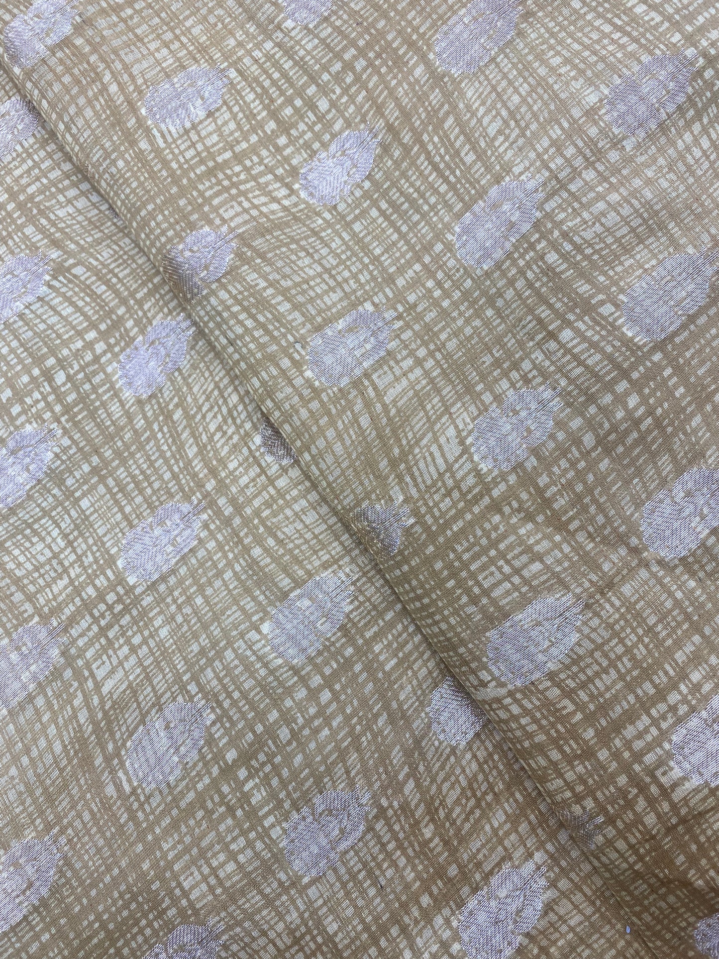 Pure Chanderi Jacquard With Print (Colours Available)