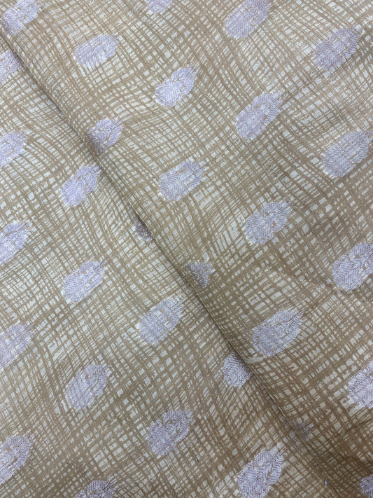 Pure Chanderi Jacquard With Print (Colours Available)