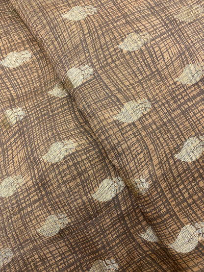 Pure Chanderi Jacquard With Print (Colours Available)