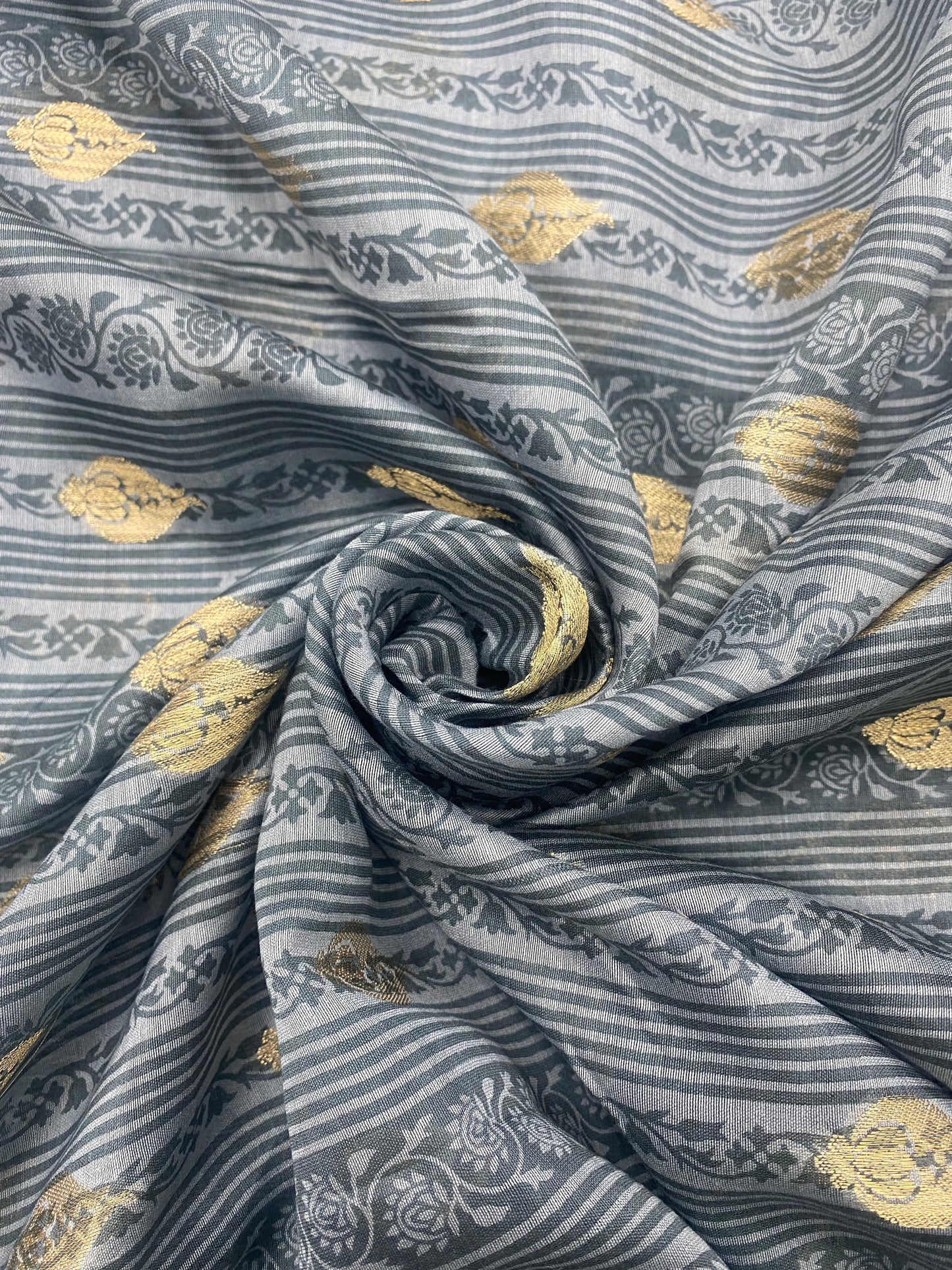 Pure Chanderi Jacquard With Print (Colours Available)