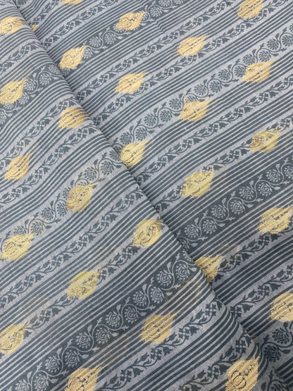 Pure Chanderi Jacquard With Print (Colours Available)