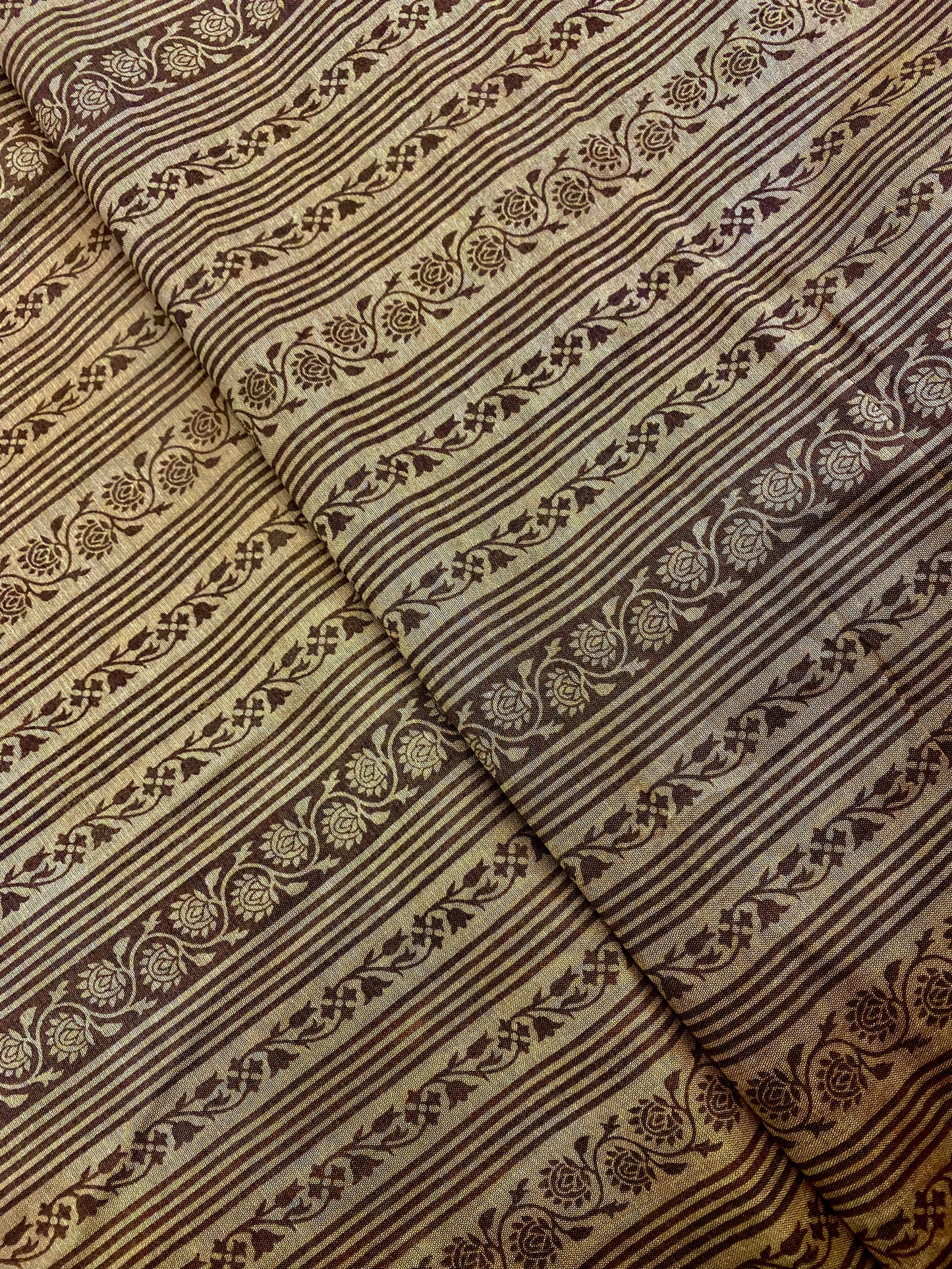 Pure Chanderi Silk With Print (Colours Available)