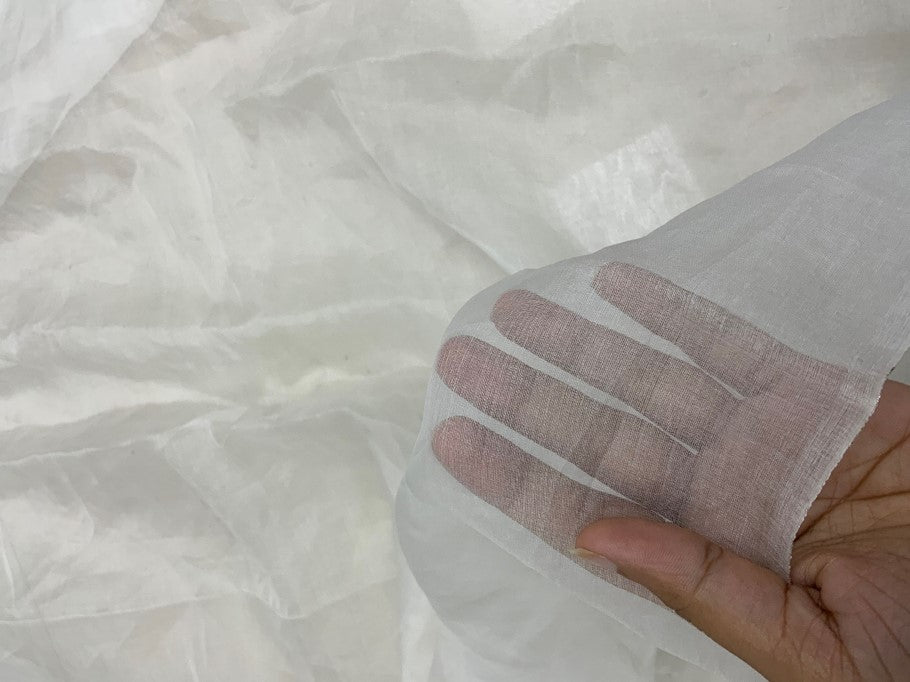 Silk Organza 1 Yard Pure Fabric - 45" Wide, Plain Gauze For Wedding Dresses Crafts 630759 - Foto 12