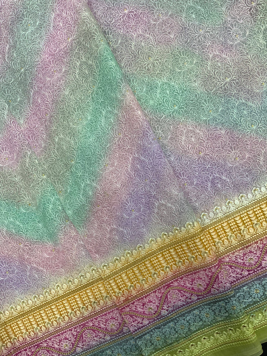 Silk Organza Embroidery (Colours Available)