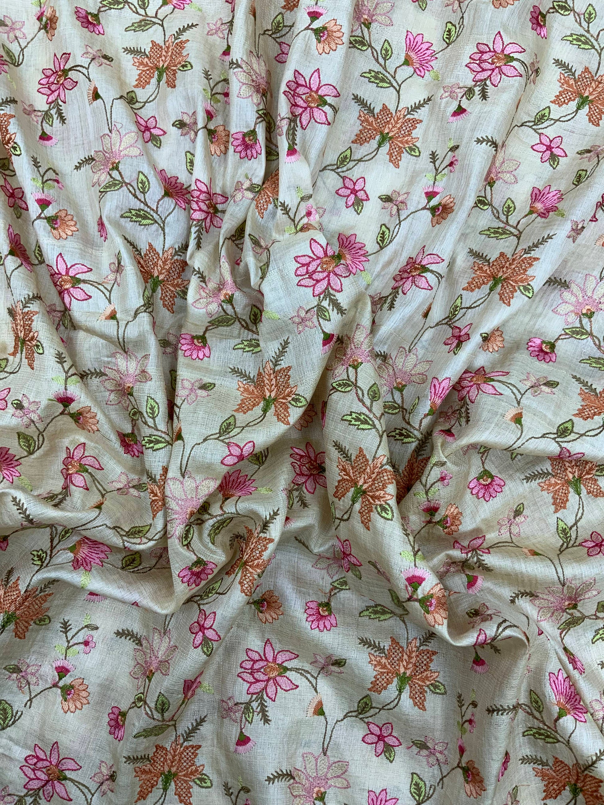 Tusser Silk Embroidery – banaraswala.fabric