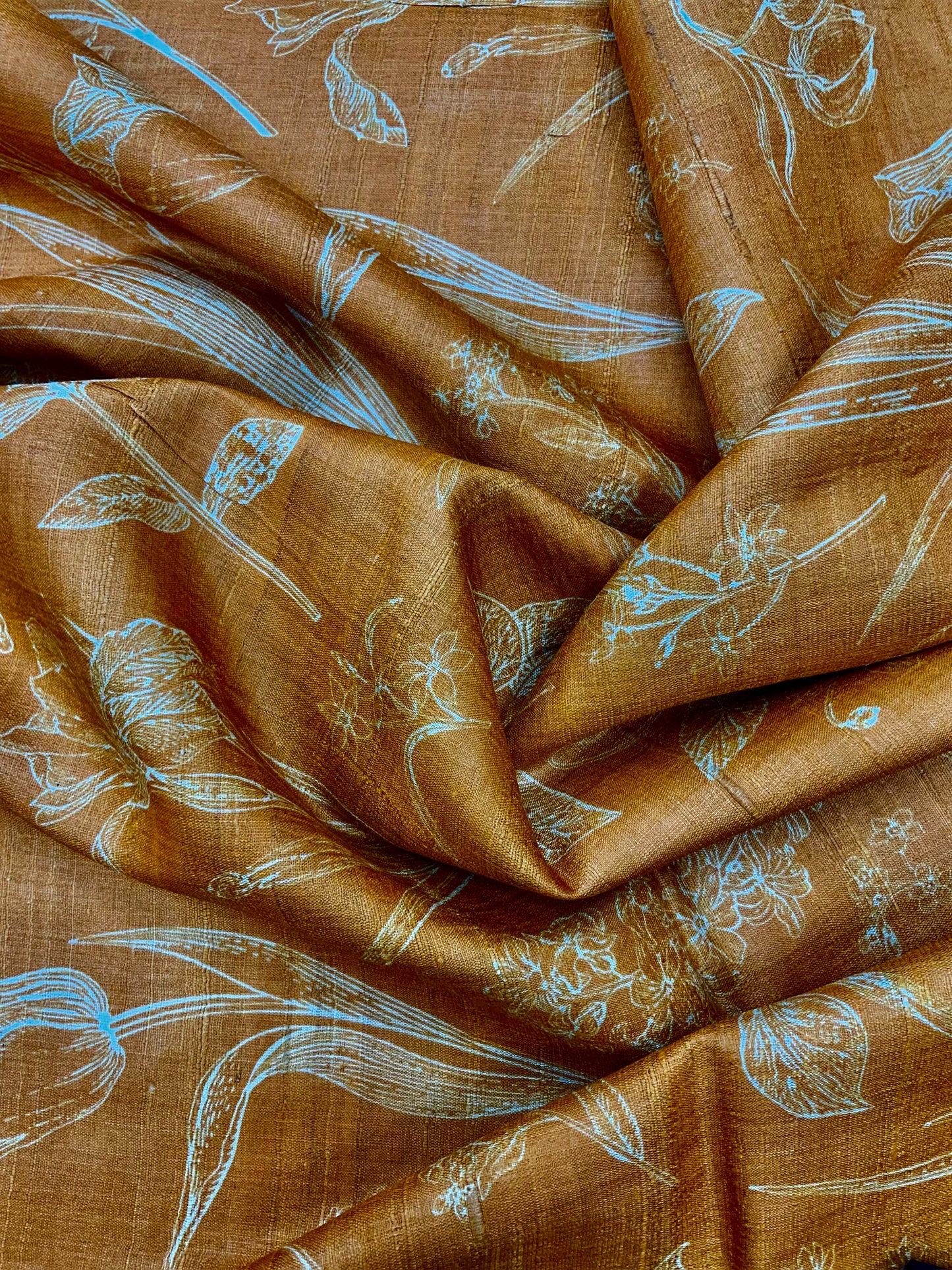 Pure Tussar Silk Print (Colours Available)
