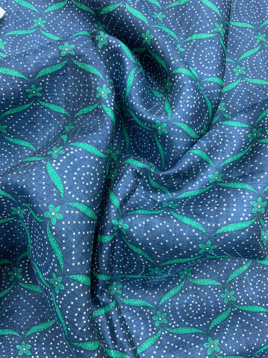 Pure Tussar Silk Print (Colours Available)